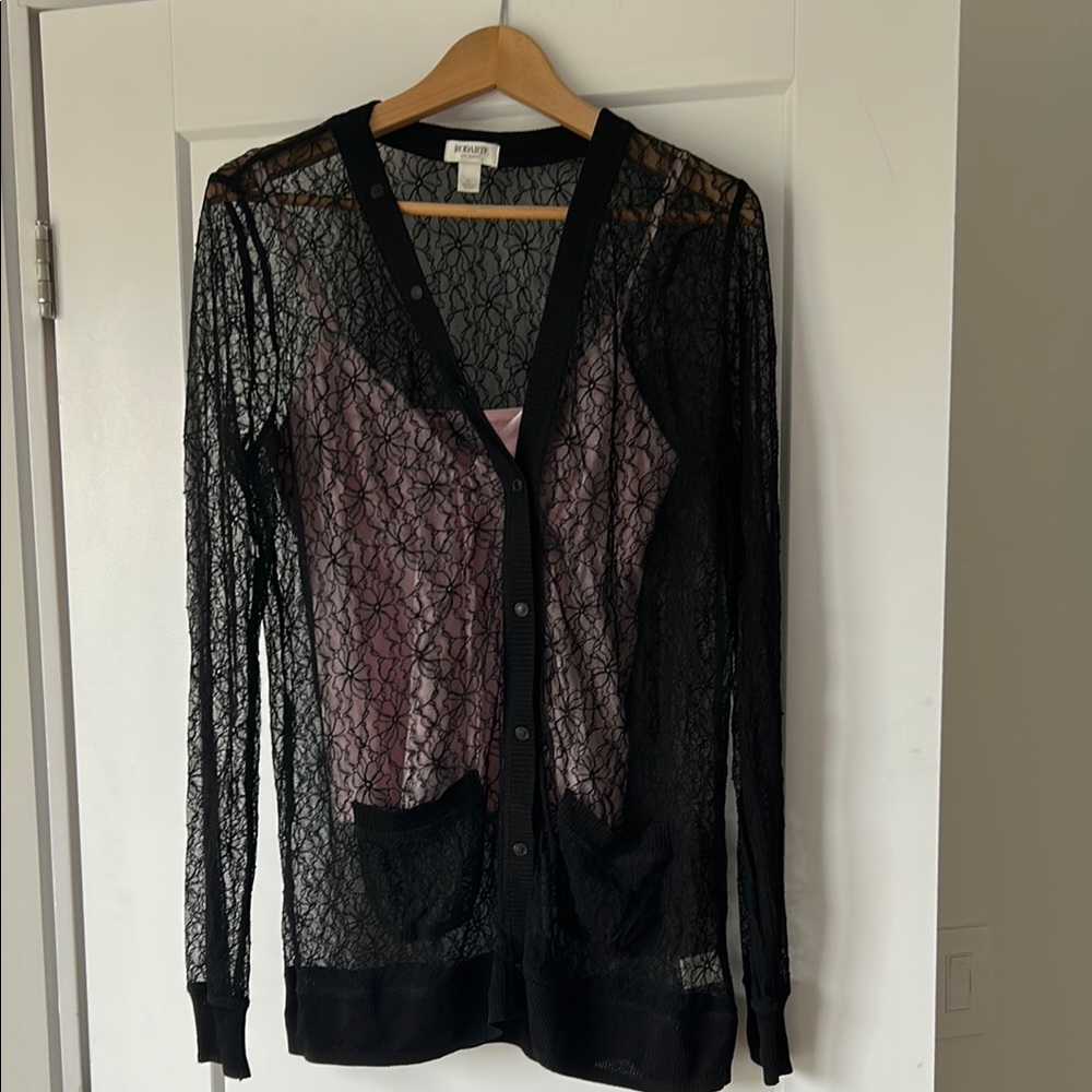 RODARTE for Target Black Lace Knit Cardigan